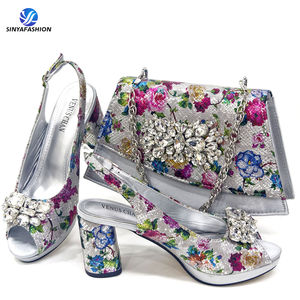 Set di borse per scarpe italiane di alta qualità per donne e feste africane Set di scarpe e borse Sinya vendita calda - Product Image 6