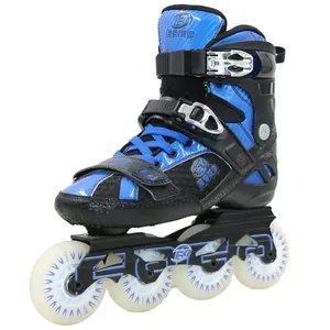 Patins inline de fibra de carbono, 110mm rodas novo modelo de esportes junran