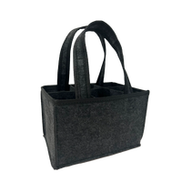 Articles promotionnels : Sac de transport pour 6 bouteilles de vin en feutre, sac à main de transport pour vin rouge, séparateur de bouteilles, style tendance, motif personnalisé, vente en gros