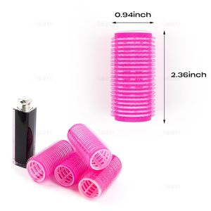 Factory Direct Sale Multiple Sizes Nylon <b>Plastic</b> Heatless Self Grip <b>Rod</b> Hair Rollers Set Custom Colors Cold Hair Curling Home - Product Image 2