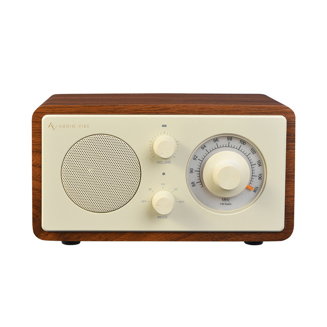 2025 Cross-border Multifunctional Desktop Retro for 5.0 Speaker FM Radio 2200mAh Battery Small Home Outdoor Audio Ornament