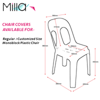 Housses de chaises universelles monobloc, élastiques et extensibles de taille personnalisée en plastique polyester spandex pour mariages et banquets