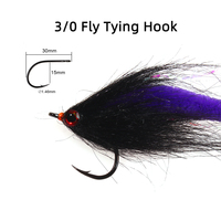 Umpan Pancing Fly Fishing Streamer Mangum's Dragon Tail 3/0 3.5 inci untuk Ikan Muskie, Bass, Pike, Air Asin, dan Umpan Ikan Trolling