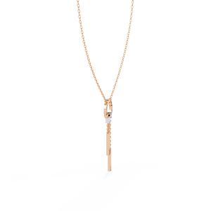 Pendentif en diamant cultivé en laboratoire pour femmes, chaîne en or, or rose, or blanc, argent, bijoux élégants et luxueux, cadeau - Product Image 1