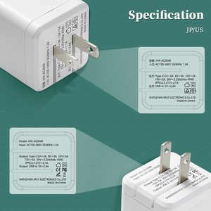 Chargeur Hi-Q Type C + USB GaN PD 45W double Port chargeurs de couleur blanche Protection contre les surcharges - Product Image 5