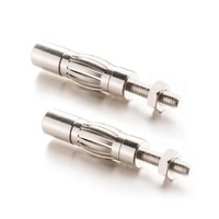 Prise banane mâle/femelle 4 mm en cuivre plaqué argent, terminal d'amplificateur HIFI, connexion d'alimentation pour haut-parleur, pièce électrique de haute qualité