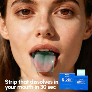 Bandes orales de biotine OEM/ODM (film oral à dissolution rapide) pour la santé de la peau et des cheveux des adultes, complément beauté végétalien sans gluten, personnalisable - Product Image 6
