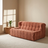 VONLIVA Ensemble de canapés modulaires modernes compressés, surdimensionné, avec deux longues chaises longues en velours côtelé, personnalisable, sans structure de support