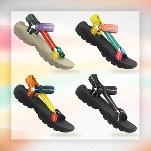 Sepatu Pria Warna-warni Musim Panas 2026 GRS Custom, Sandal Pantai Kasual Ringan dan Lembut untuk Balita dan Bayi, Sandal Velcro Ujung Terbuka - Product Image 4