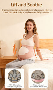 Women Tummy Belly Pregnancy Support Band Elastic Adjustable Breathable Waist <b>Back</b> Abdominal Maternity <b>Belt</b> Spine Support <b>Back</b> - Product Image 4