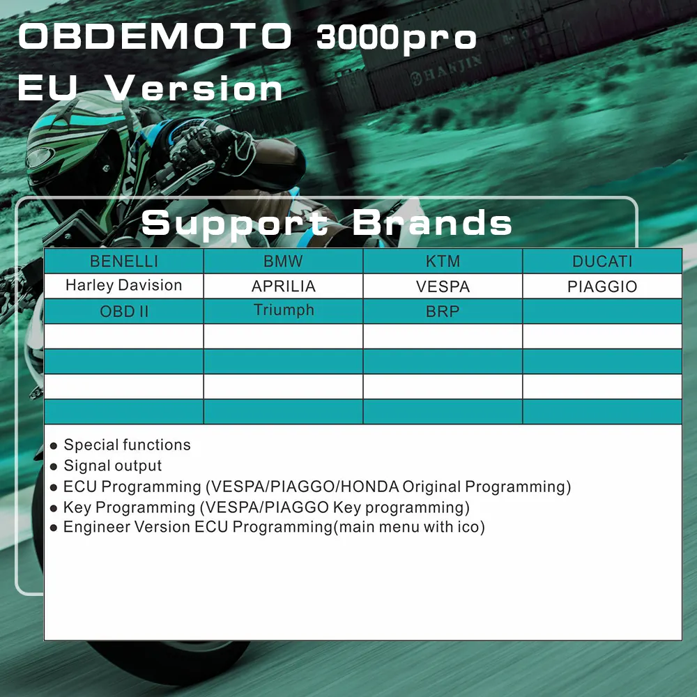 전문 오토바이 진단 스캐너 IMMO ECU 프로그래밍 정확한 오류 감지 및 클리어런스 지원 멀티 브랜드