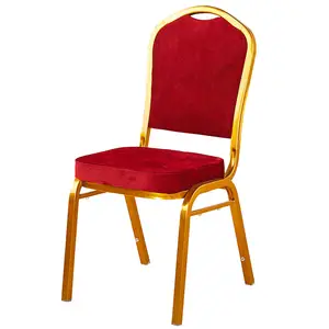 Popular Factory Price Hotel Furniture Cloth Covering Aluminium Alloy Frame Banquet Chair