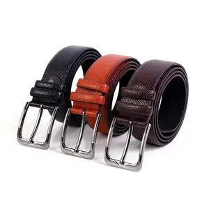 Wholesale Custom Designer Fashion Brand Reversible Belt Rotated Buckle Men Genuine Leather Belt