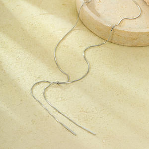 Новая нишевая Длинная цепочка из нержавеющей стали со змеиным косточком, роскошная стильная подвеска, водонепроницаемая особенность, модная Мода для вечеринки - Product Image 5