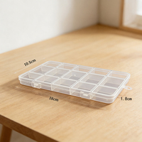 Boîte d'emballage en plastique suspendue à 12 compartiments en PP, matériau écologique vierge, pour perles DIY, petites pièces et échantillons - Vente en gros