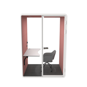 Cabina Acústica Moderna Blanca para Oficina, Reducción de Ruido, Insonorizada, Portátil, Espacio Silencioso para el Trabajo - Product Image 1