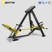 Máquina de remo comercial Brtw con barra en T lineal, carga de discos, remo inclinado para entrenamiento de espalda, equipo de gimnasio de alta resistencia