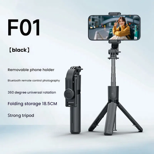 Trípode para Selfies <span class=keywords><strong>Bluetooth</strong></span> F01 <span class=keywords><strong>con</strong></span> Control Remoto Inalámbrico Desmontable, Trípode Extensible 4 en 1 para Teléfono Móvil - Product Image 2