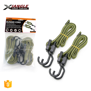 2pk 18mm Flat Adjustable Length Rubber Luggage Rope <strong>Bungee</strong> <strong>Cords</strong> with Hooks <strong>Bungee</strong> - Product Image 2