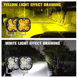 Phare de travail LED 3 pouces 66W 24V 12V pour 4x4, moto, tracteurs tout-terrain, feux de brouillard LED, projecteur blanc et jaune - Product Image 2