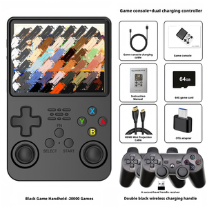Console de jeu portable avec écran IPS HD de 3,5 pouces, mémoire de 64 Go, autonomie ultra-longue, cadeau pour adultes, adolescents et enfants (noir) - Product Image 1