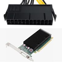 Câble d'alimentation ATX double 6 + 2 broches 8 broches à alimentation 24 broches avec interrupteur marche/arrêt câble d'alimentation de carte graphique