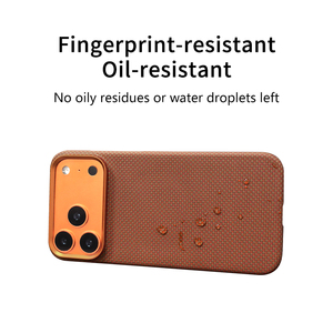 Étui de luxe ultra-fin double couche en <span class=keywords><strong>fibre</strong></span> d'aramide avec estampage à chaud, protection magnétique, ajustement parfait à 100 %, antichoc pour téléphone portable - Product Image 5