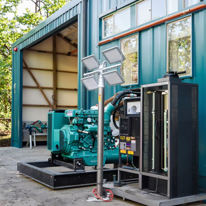 Générateur diesel silencieux 5 kW en promotion avec démarrage à distance, châssis ouvert et tour d'éclairage mobile, moteur pour éclairage et <span class=keywords><strong>phare</strong></span> - Product Image 6