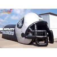 Tunnel de football gonflable de mascotte de Zhenmei, casque de football gonflable, jeux de sport gonflables à vendre