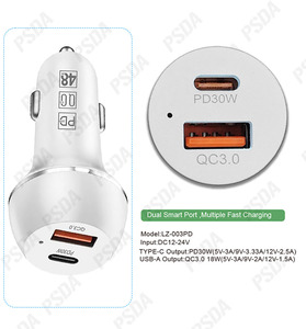 48W Kép USB <span class=keywords><strong>C</strong></span> Car Charger Adapter USB-<span class=keywords><strong>C</strong></span> Để <span class=keywords><strong>C</strong></span> Nhanh Chóng Sạ<span class=keywords><strong>c</strong></span> Cho iPhone 15/15 <span class=keywords><strong>C</strong></span>ộng Với/15 Pro/15 Pro Maxipad Pro/Không Khí/Samsung Galaxy - Product Image 5