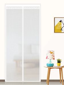 Cortina magnética de plástico EVA para puerta de cocina, Partición de aislamiento en frío y viento autocebante, color negro - Product Image 5