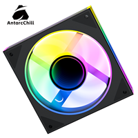 Ventilador AntarcChill de 120 mm RGB LED con Rodamiento Fluido, Silencioso y de Bajo Ruido para Refrigeración de CPU en Computadoras de Juego
