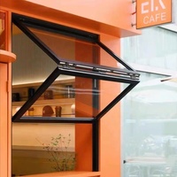 Ventanas Abatibles Verticales de Aluminio Modernas de Gran Capacidad Suifu, Vidrio Low-E con Aislamiento Térmico, 5 Años de Garantía, para Cocina de Villa