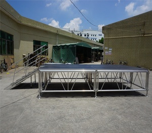 Plataforma de escenario para conciertos, cubierta de escenario de 1-1,5 m, podio de escenario ajustable de aluminio para exteriores para eventos, bodas - Product Image 3