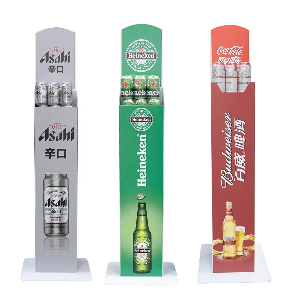 حامل عرض المشروبات المعدن ذو التصميم الفريد, حامل عرض بموجات الجعة والمبتدئ للاستخدام في متاجر البيع بالتجزئة