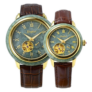 Open Heart Natural Jade <b>Watch</b> Luxury Automatic <b>Mechanical</b> High Quality Simple Classic Design Wristwatch - Product Image 5