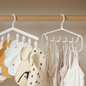 Cintre organisateur de vêtements multifonctionnel avec 8 crochets pour soutiens-gorge, pantalons et sous-vêtements, support de rangement de type crochet, blanc - Product Image 2