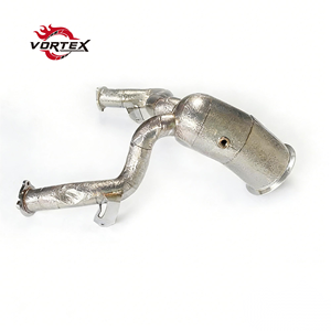 Tubo de Escape de Alto Flujo Vortex de Acero Inoxidable 304 para Audi A6 A7 C8 3.0T V6 55 TFSI 2019-2024 con Protector Térmico Sin Advertencia de Luz de Emergencia (CEL) - Product Image 1