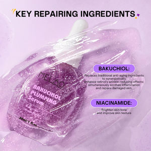 プライベートブランド ナイアシンアミド＆ヒアルロン酸 レチノール 天然代替物 バクチオール プランプセラム 敏感肌用 - Product Image 3