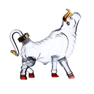 1000 ml 750 ml À La Main animal bouteille vache forme bouteille d'alcool en verre taureau bouteille pour les esprits - Product Image 3