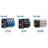 Interruptor de Transferencia Automática (ATS) Monofásico de 2 Polos Yuye 125A, Interruptores de Conmutación Eléctrica para Generador Diésel, Doble Polo, OEM