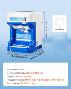 Máquina para Hacer Hielo Raspado para Fiestas al Aire Libre, Bares de Snacks y Uso Doméstico, Cuchillas de Acero Inoxidable de Alta Calidad, 250W, 1500 RPM, Máquina de Hielo Raspado de Mesa - Product Image 6