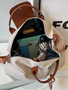 Sacs fourre-tout en toile de coton ODM/OEM personnalisés de style italien avec bretelles pour la plage et l'extérieur - Product Image 6