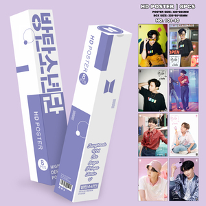 Una scatola con 8 poster singoli in rilievo, poster di supporto per concerti di V, Suga, JIN, <span class=keywords><strong>JIMIN</strong></span>, adatti per essere incollati in camera da letto. - Product Image 4