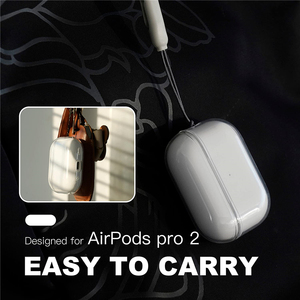 Custodia Trasparente Morbida in TPU per Auricolari <span class=keywords><strong>AirPods</strong></span> 4 3 2 1 Pro Pro2 Antiurto con Laccetto per Cover di Ricarica <span class=keywords><strong>AirPods</strong></span> 4 - Product Image 5