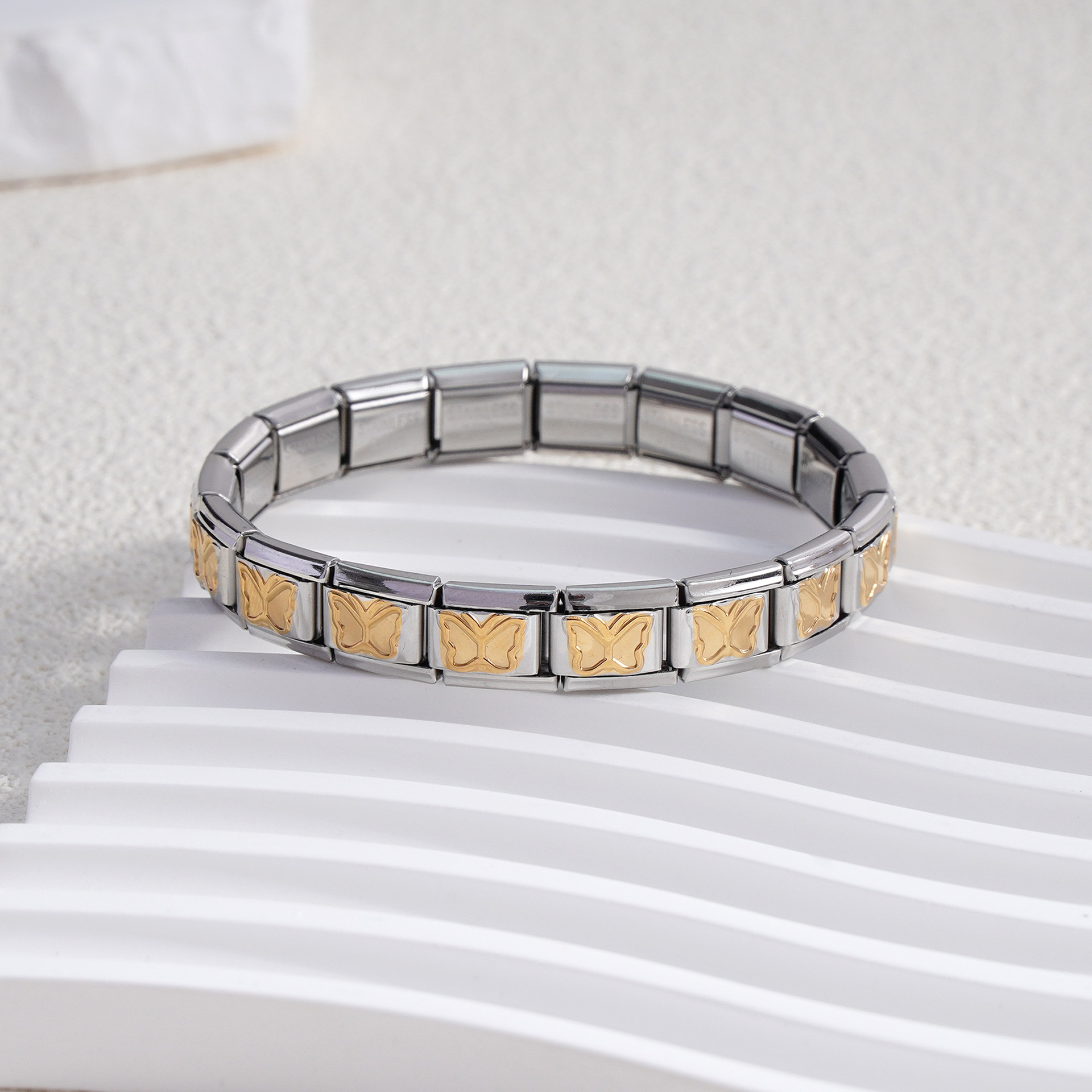 Butterfly Module Bracelet (Gold Center)