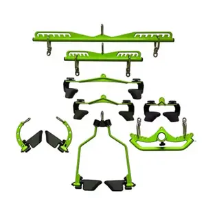 Conjunto de barras de tração para baixo tricéps ajustáveis, treinamento muscular nas costas, fitness, 8 alças magnéticas