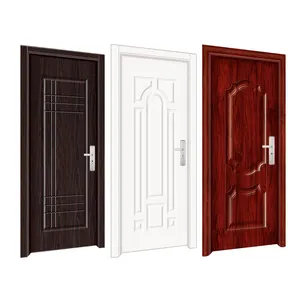 ABYAT ucuz fiyat Modern ahşap kapı tasarımı çelik Prehung iç kapılar evler için