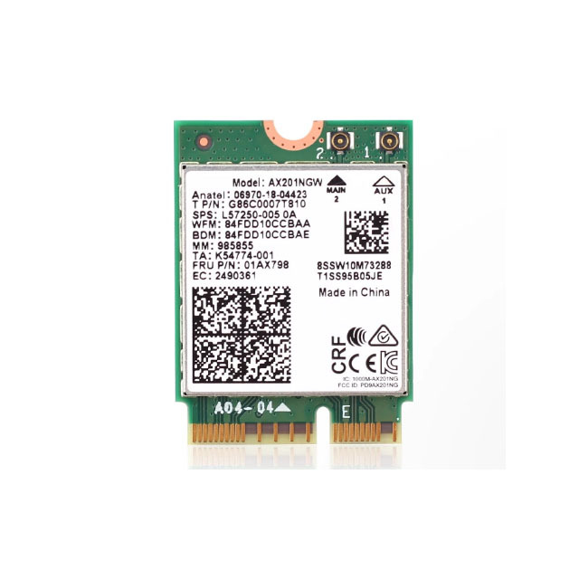 AX201NGW Wi-Fi 6 Intel AX201 M.2 Key E CNVio 2 Wifi Card Dual Band 3000Mbps Wireless For Blue-tooth 5.0 2.4Ghz/5Ghz 802.11ac/ax