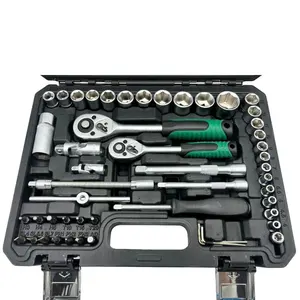 WZAUTO 94pcs Good Quality Household Carbon Steel Combination Mechanical Car Repair Box Hand Tool Set Socket Wrench Tool Set